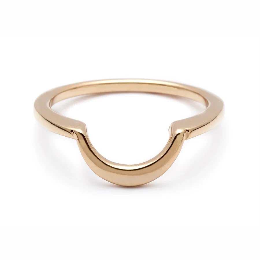 Delicate Crescent Band - 14k Gold