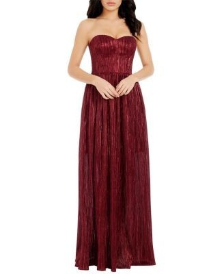 Dress the Population Audrina Plisse Maxi Gown