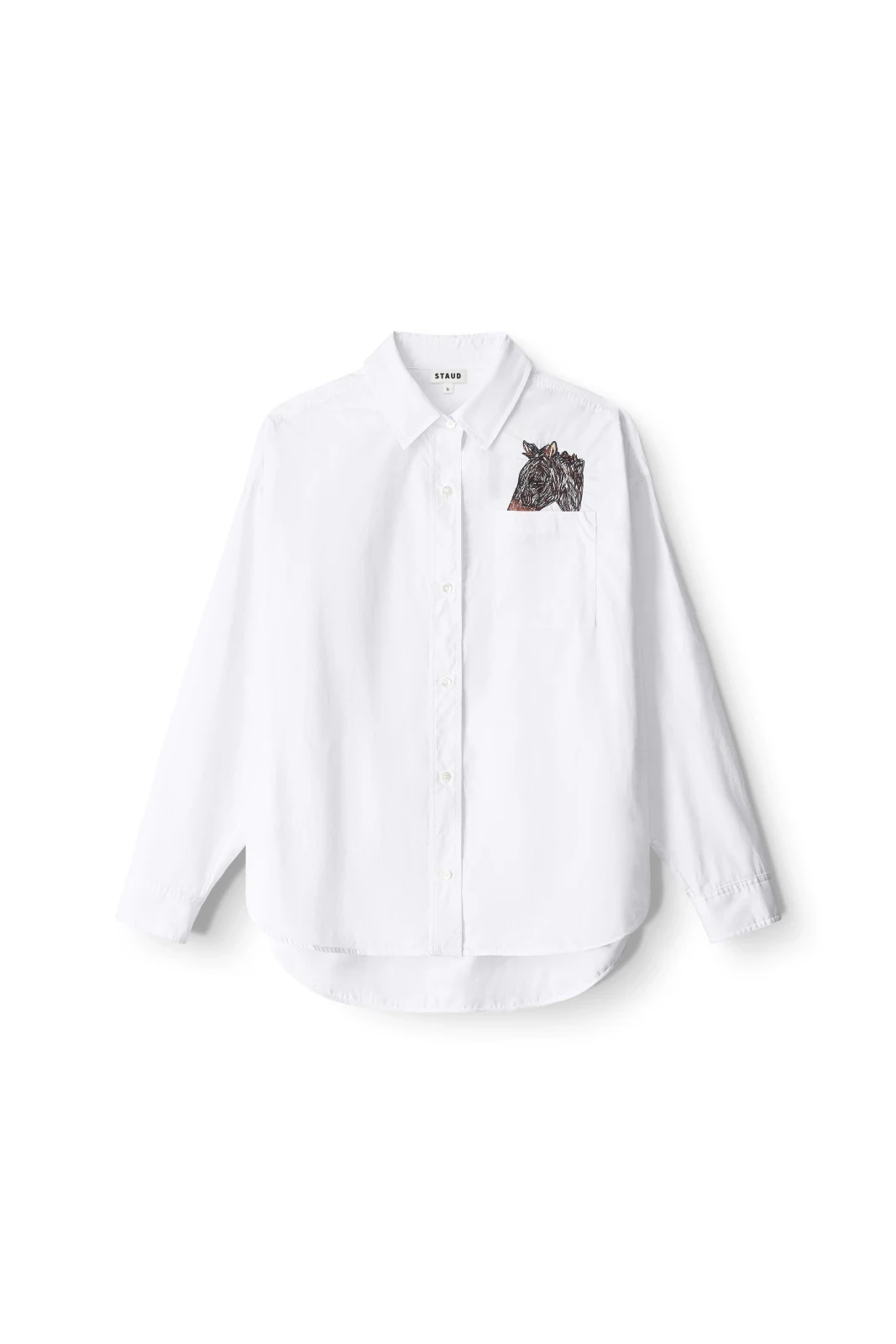 Custom STAUD x C.Bonz Classic Oversized Shirt | White
