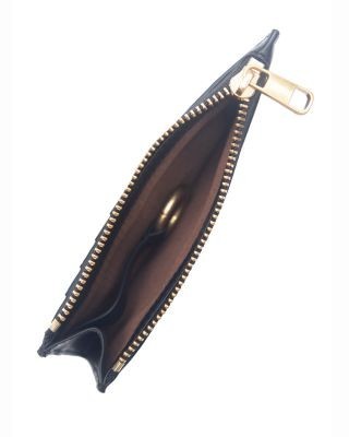 Vince Leather Zip-Top Card Case