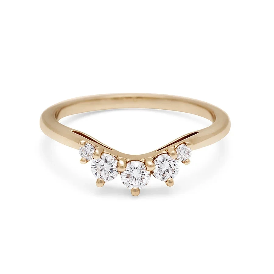 Cosmic Luna Tiara Band - 14k Gold & White Diamonds
