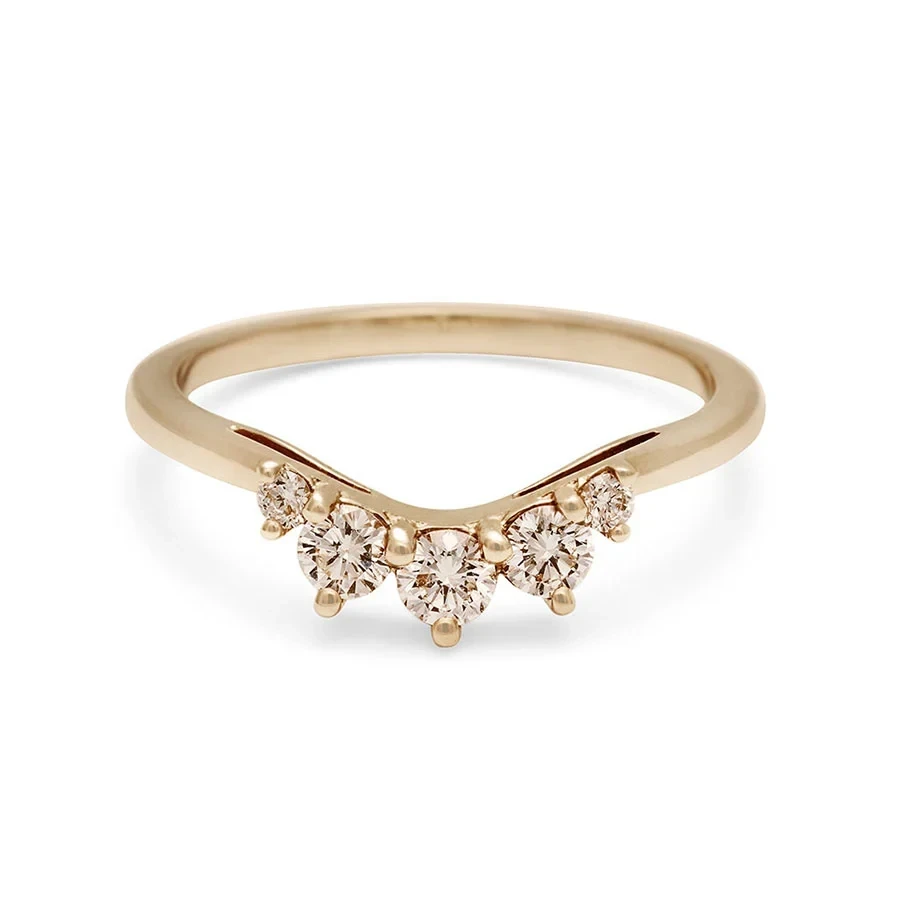 Cosmic Luna Tiara Band - 14k Gold & Champagne Diamonds