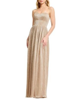 Dress the Population Audrina Plisse Maxi Gown