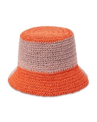 Kurt Geiger London Colorblock Raffia Bucket Hat