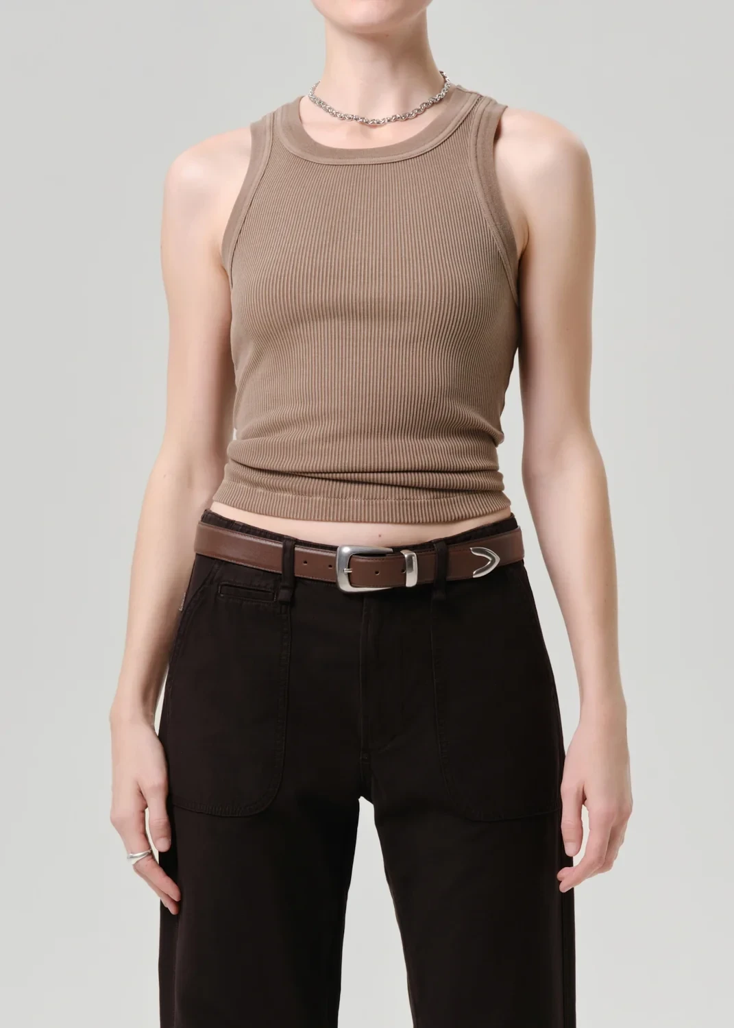 Isabel Rib Tank in Cocoa
