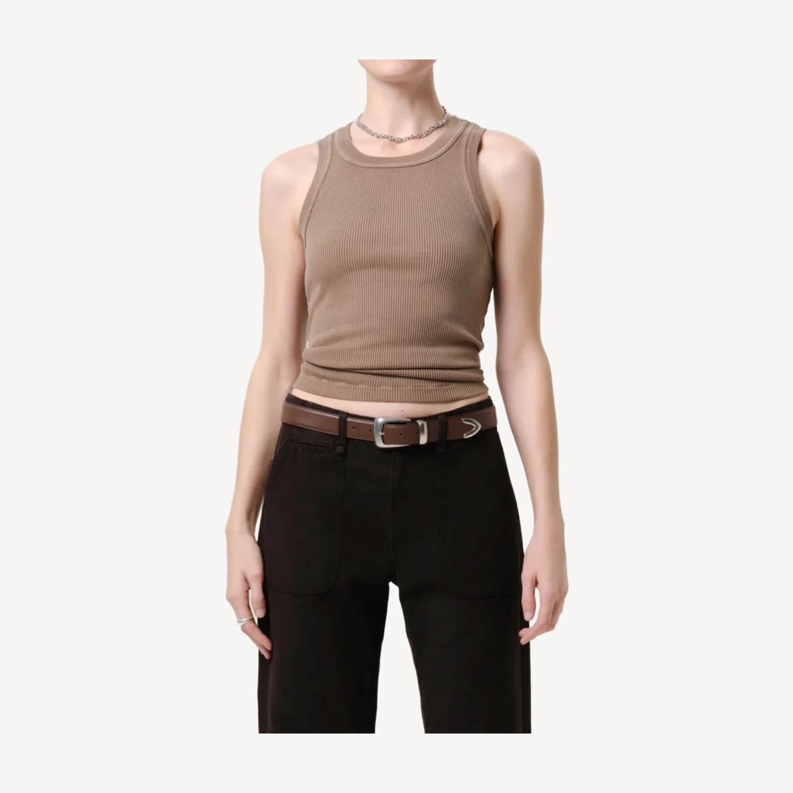 Isabel Rib Tank in Cocoa