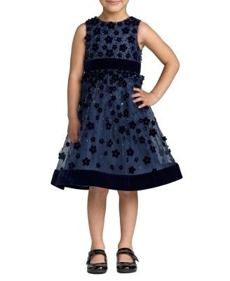 Mac Duggal Girls' Embellished Floral A-Line Dress - Little Kid, Big Kid