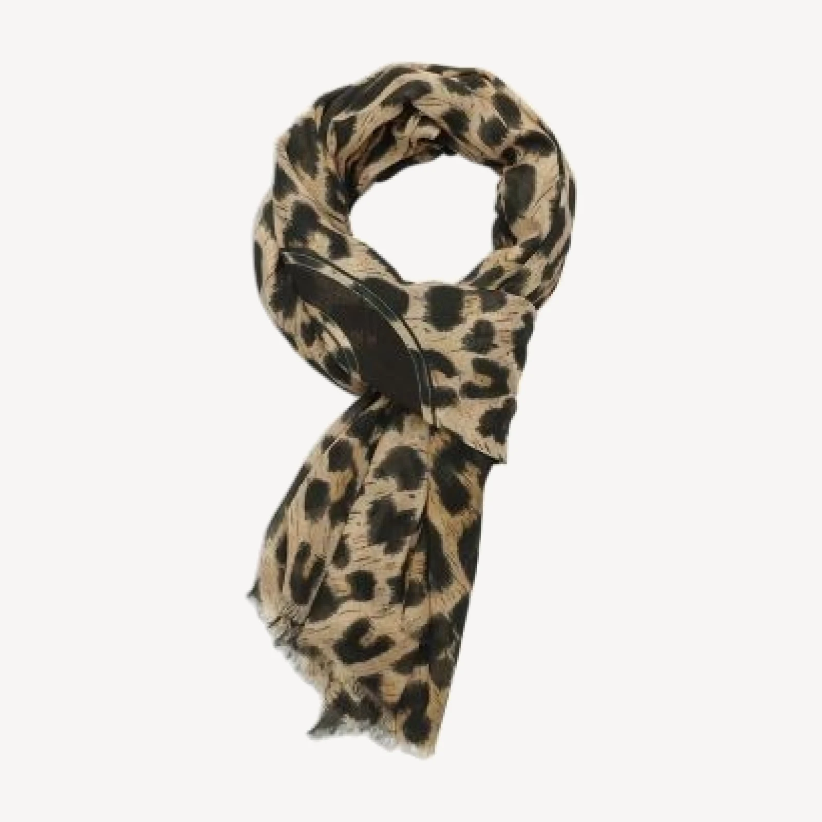 Allsaints Leopard Print Woven Scarf
