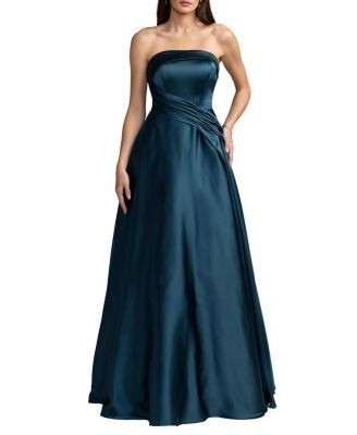 Mac Duggal Strapless Satin A-Line Gown