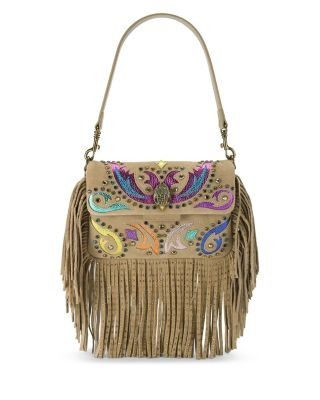 Kurt Geiger London Oxford Fringe Small Leather Shoulder Bag