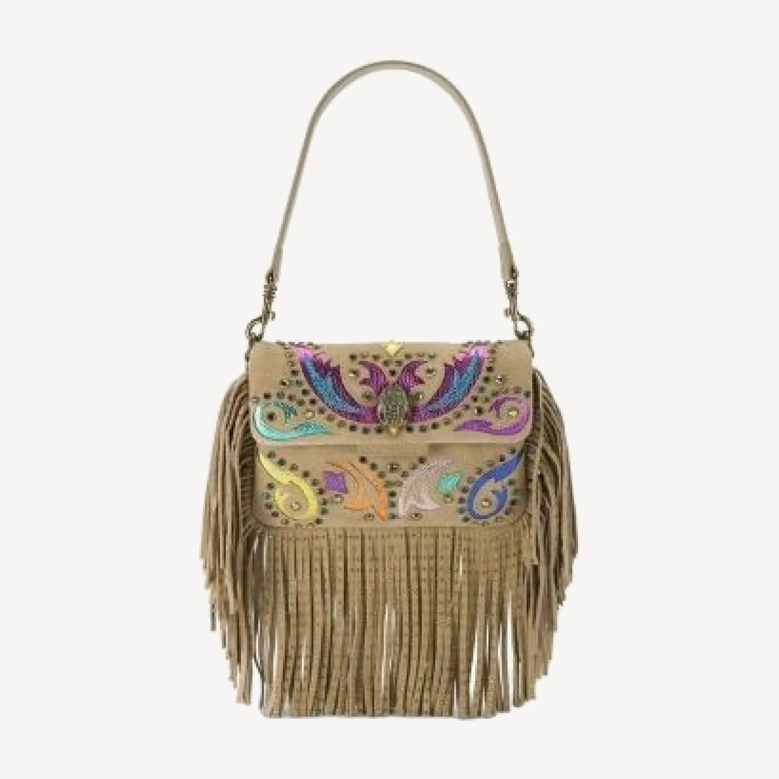 Kurt Geiger London Oxford Fringe Small Leather Shoulder Bag