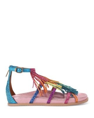 Kurt Geiger London Women's Fringe Flat Sandals