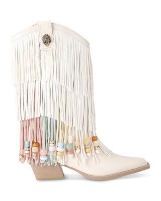 Kurt Geiger London Women's Embellished Fringe Cowboy Boots