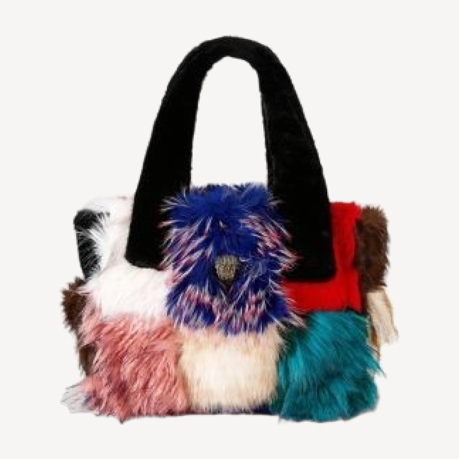 Kurt Geiger London Celia Patchwork Faux Fur Tote