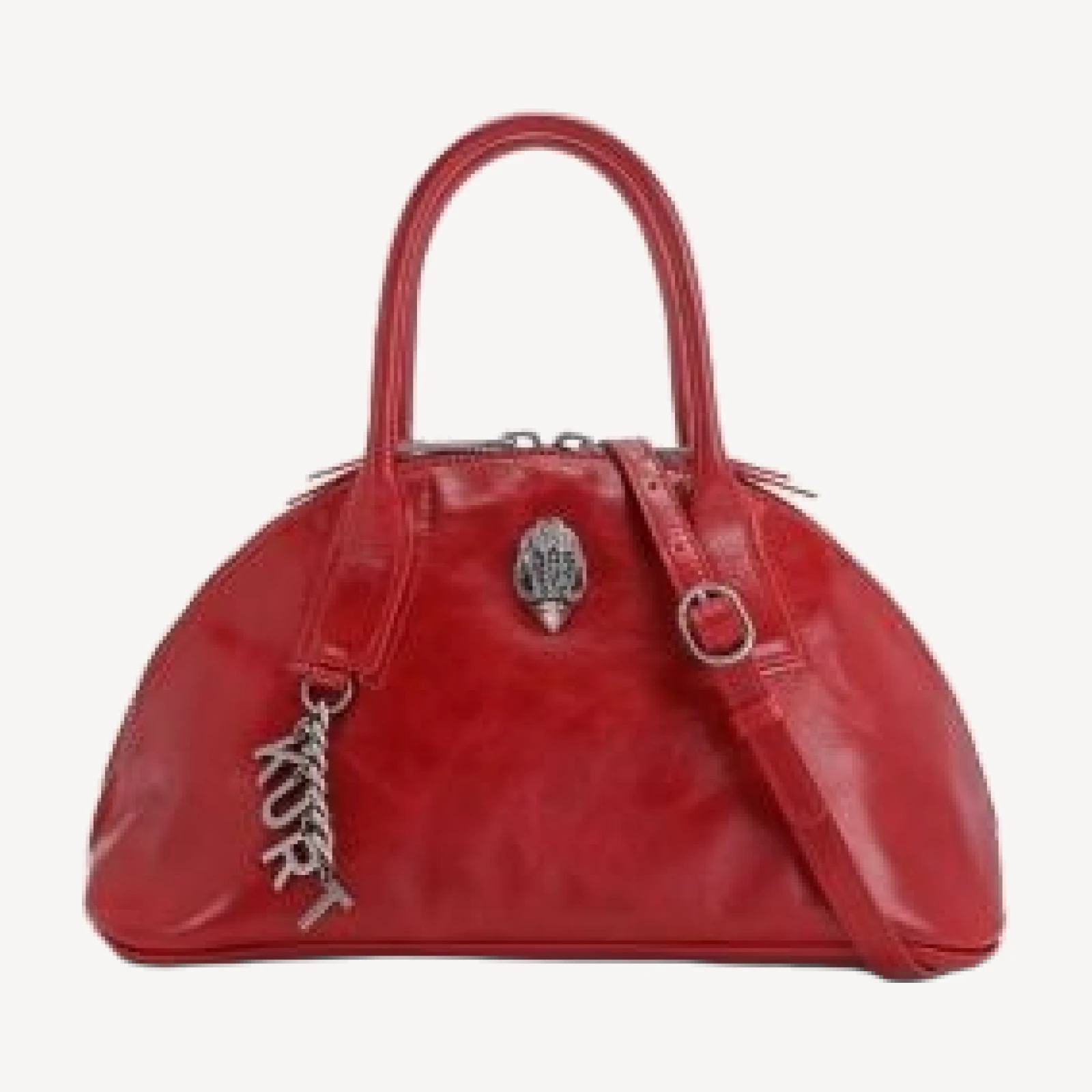 Kurt Geiger London Sloane Leather Eagle Head Bowling Bag