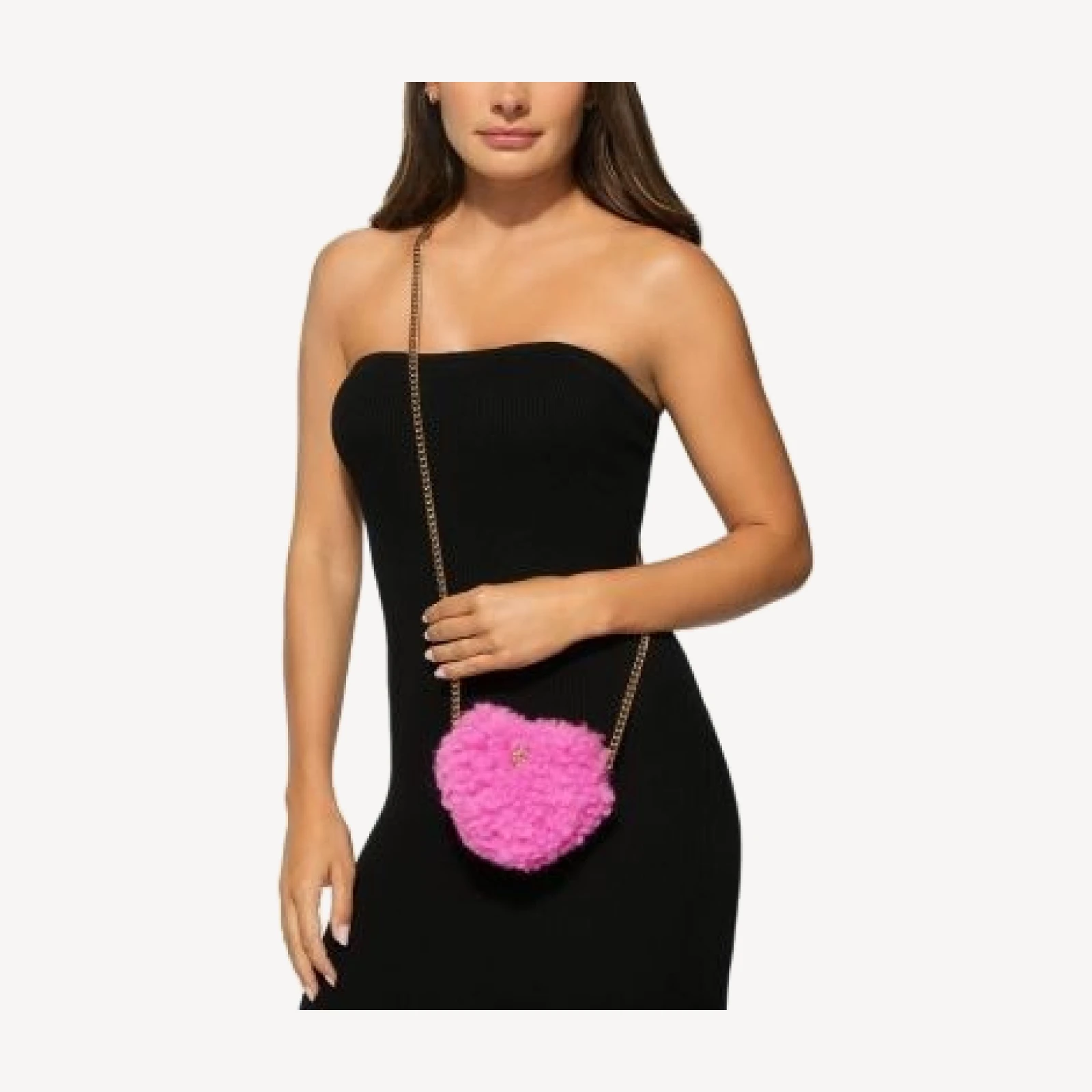 Kurt Geiger London Micro Faux Fur Heart Mini Bag