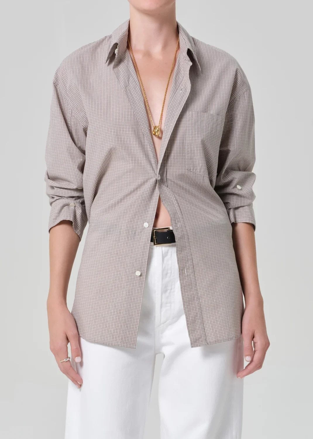 Kayla Japanese Shirting Shirt in Cardiff Plaid