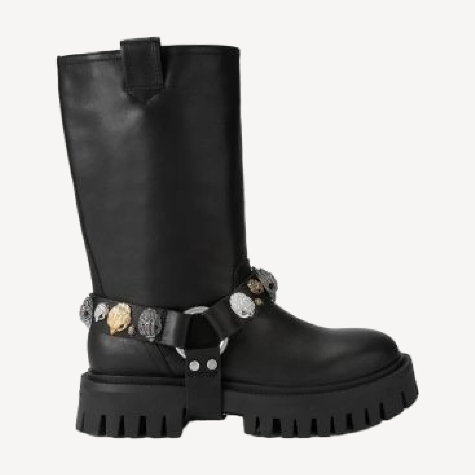 Kurt Geiger London Women's Eagles Harness Leather Biker Boots