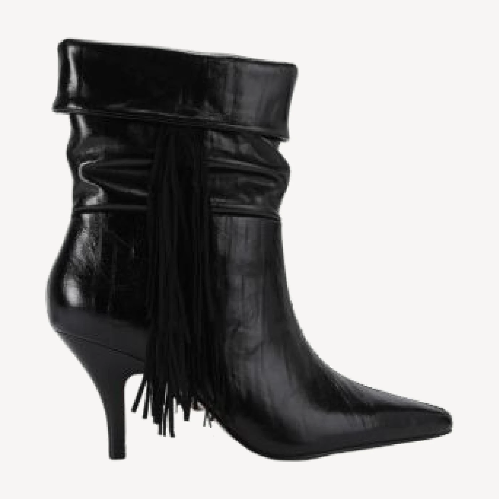 Kurt Geiger London Women's Piccadilly Slouch Fringed Leather Boots