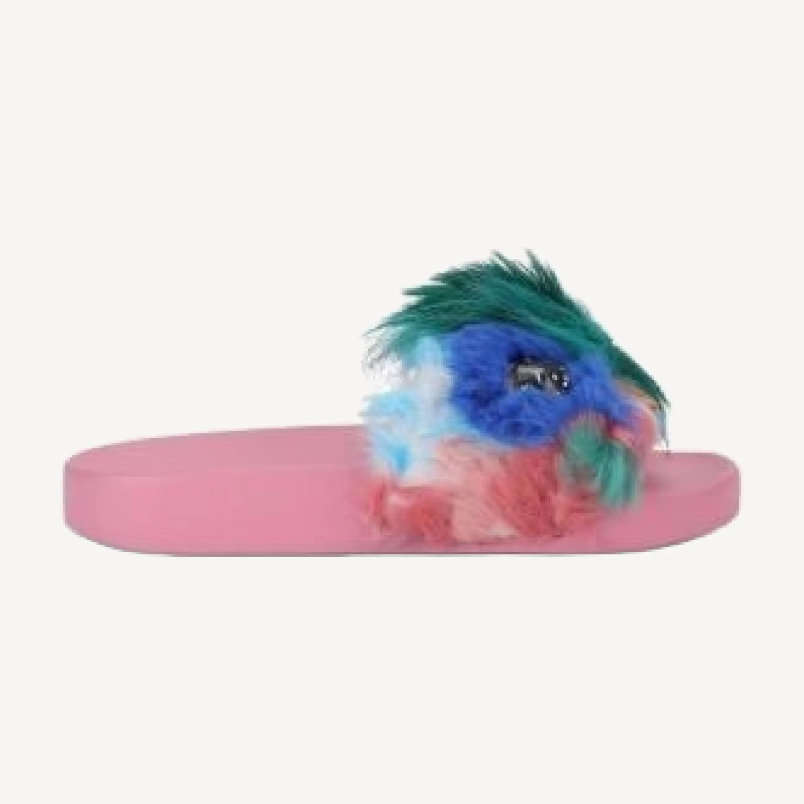 Kurt Geiger London Women's Meena Mascot Faux Fur Sandals