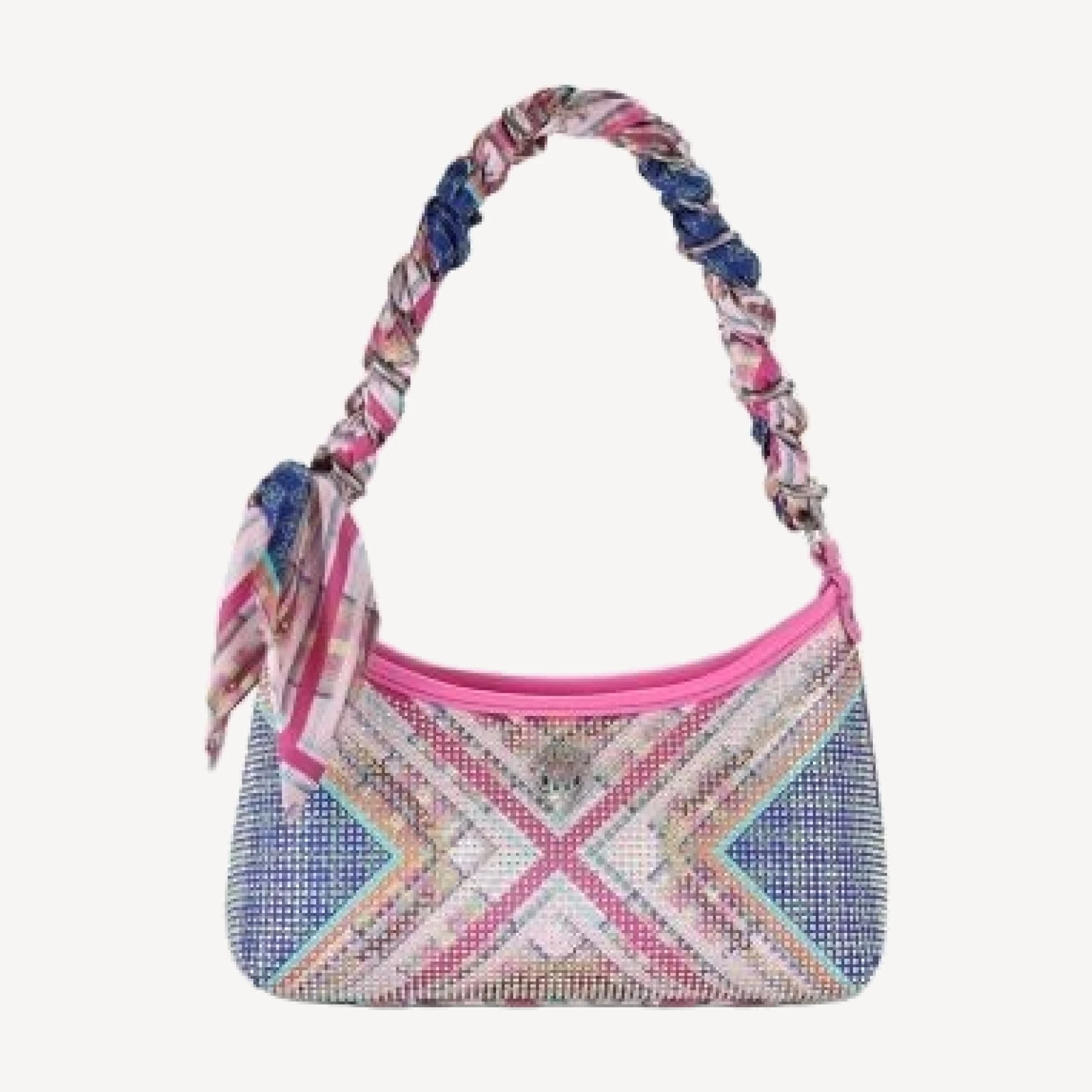 Kurt Geiger London Kurt Small Crystal Studded Scarf Sling Shoulder Bag