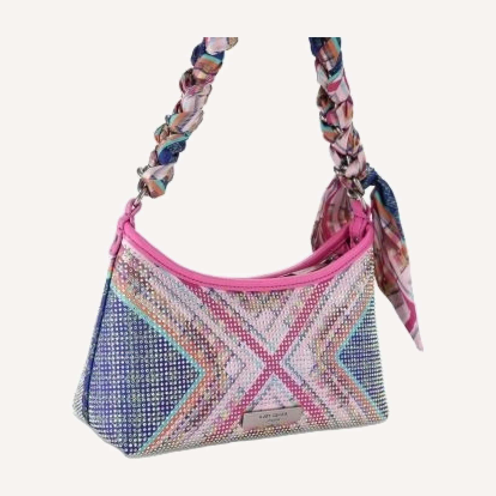 Kurt Geiger London Kurt Small Crystal Studded Scarf Sling Shoulder Bag