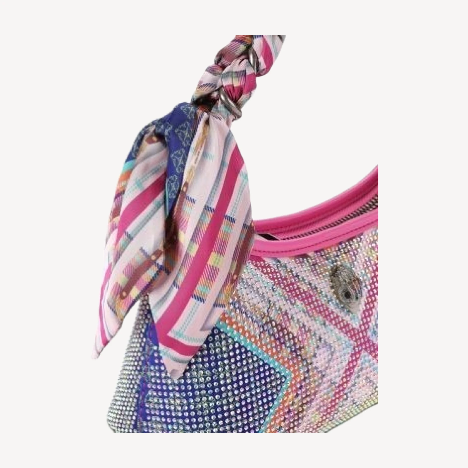 Kurt Geiger London Kurt Small Crystal Studded Scarf Sling Shoulder Bag