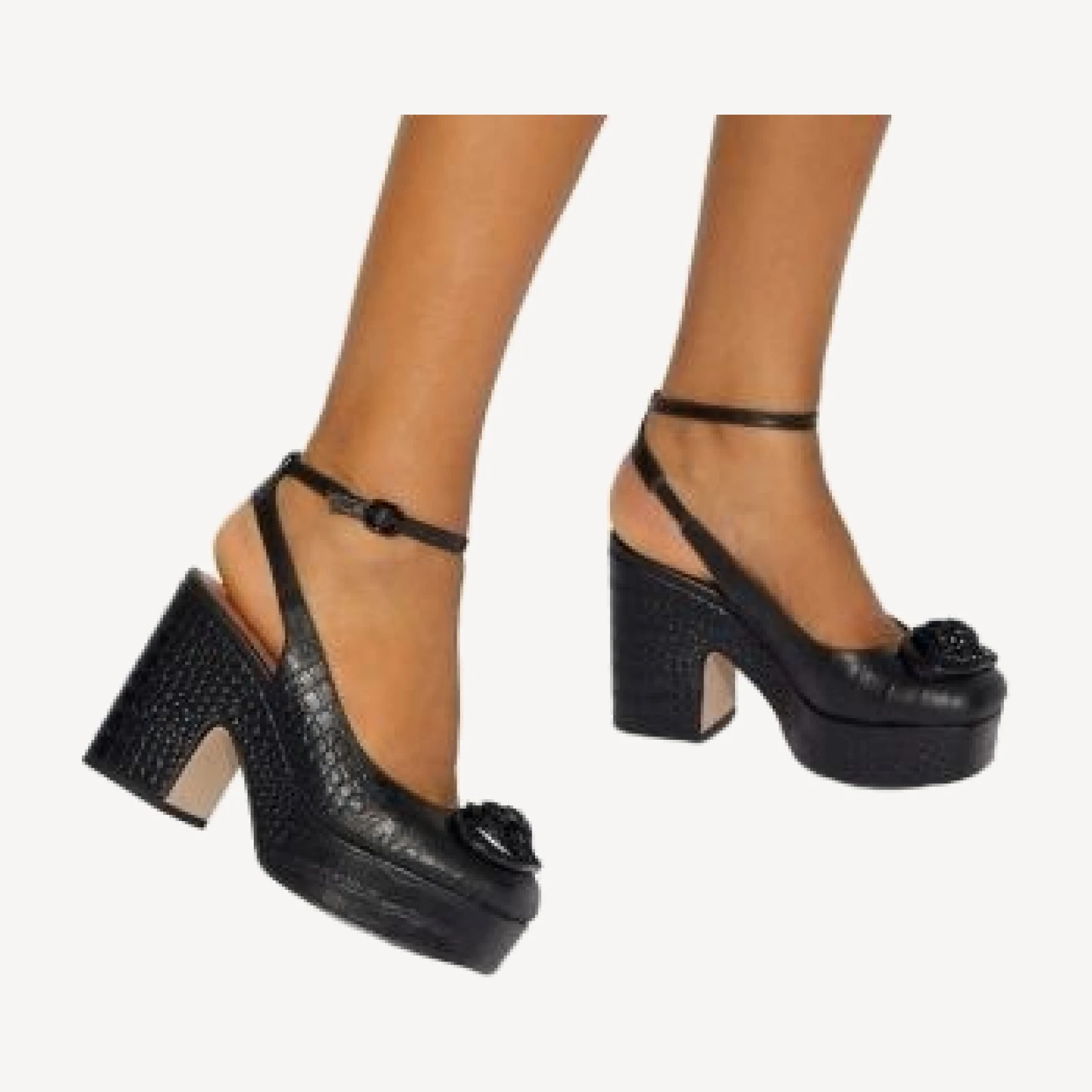 Kurt Geiger London Women's Chelsea Croc Embossed Leather Slingback Pumps