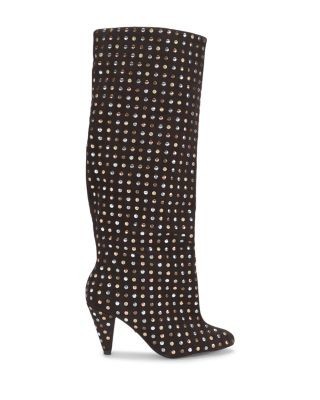 Kurt Geiger London Women's Lambeth Studded Suede Knee High Boots