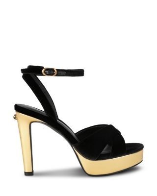 Kurt Geiger London Women's Sherbert Velvet Sandals