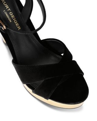 Kurt Geiger London Women's Sherbert Velvet Sandals