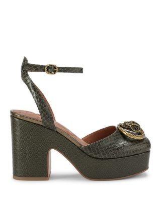 Kurt Geiger London Women's Chelsea Embossed Leather Platform Pumps