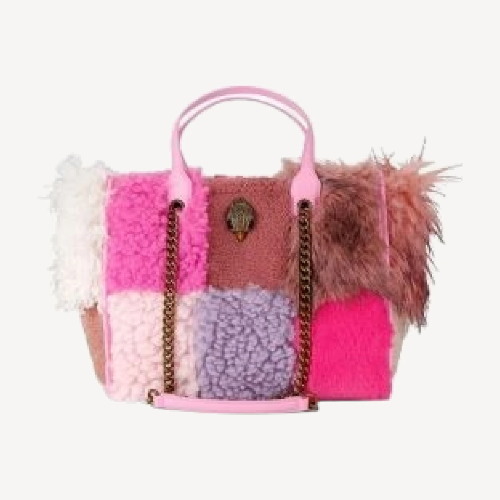 Kurt Geiger London Hoxton Faux Fur Patchwork Tote