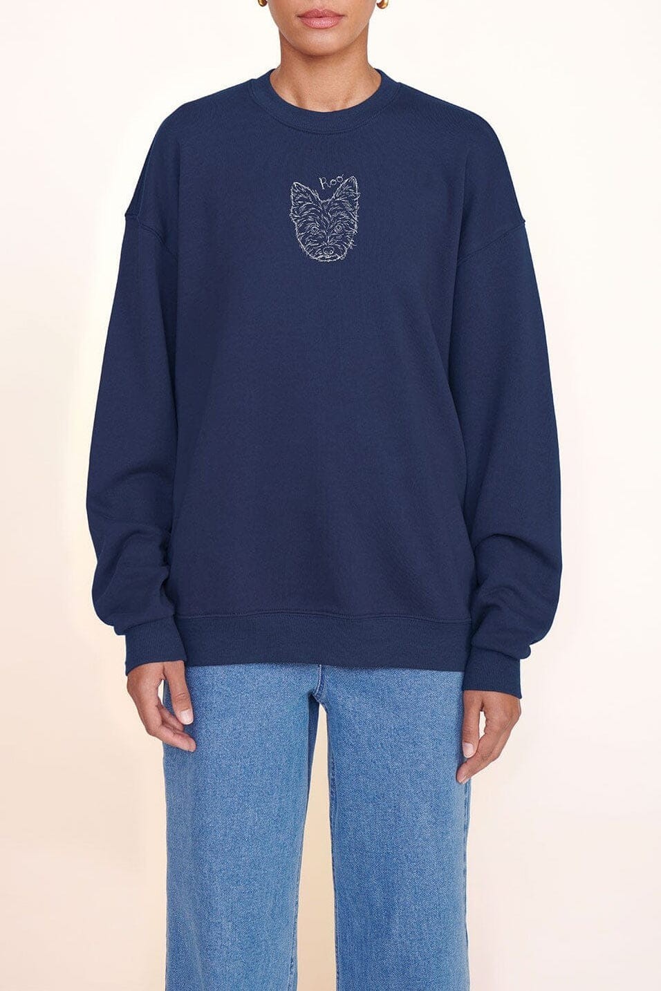 Custom STAUD x C.Bonz Oversized Sweatshirt | Navy
