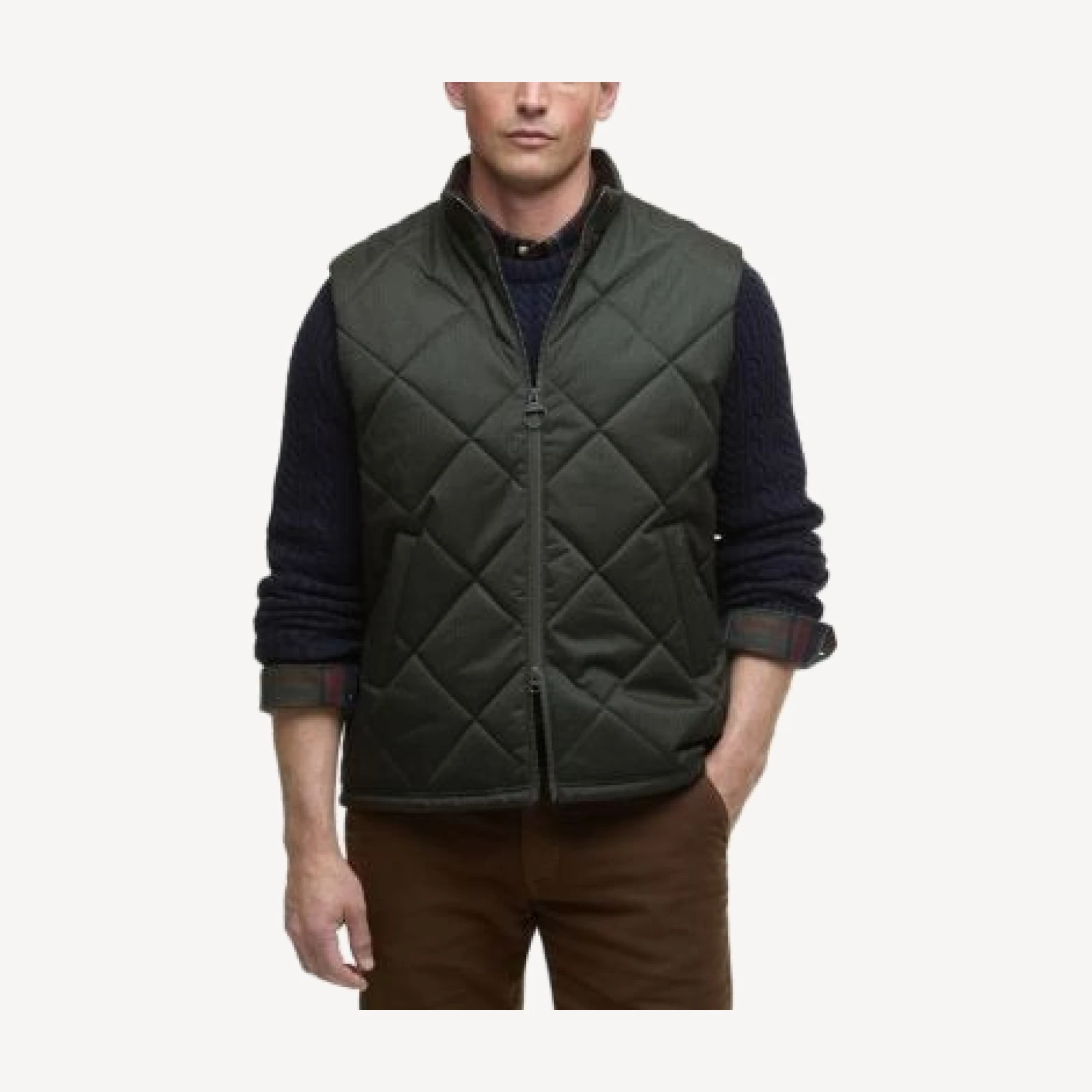 Barbour Winter Finn Stand Collar Zip Vest