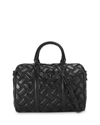 Kurt Geiger London Kensington Boston Drench Quilted Leather Bowling Bag