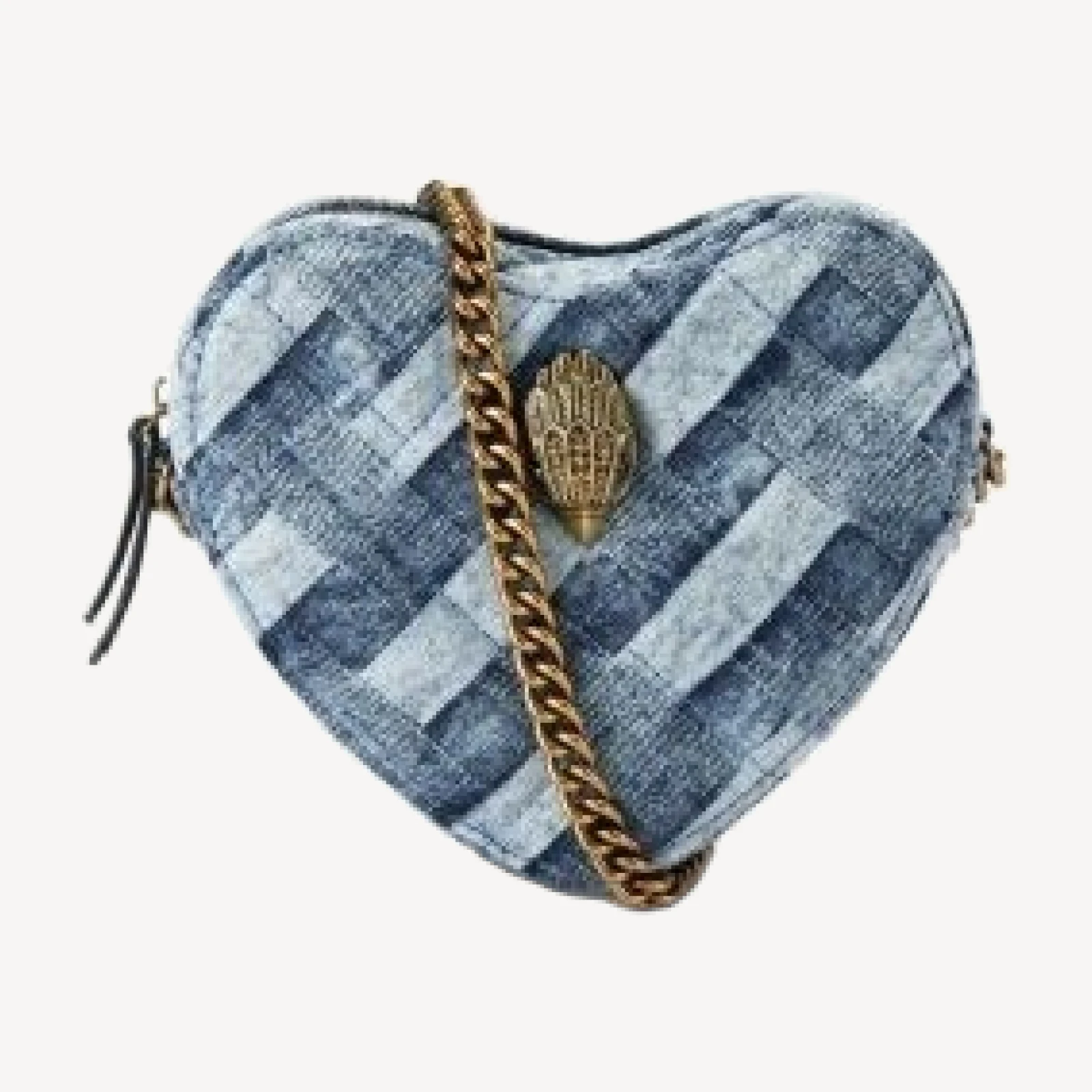 Kurt Geiger London Kensington Denim Heart Shaped Crossbody