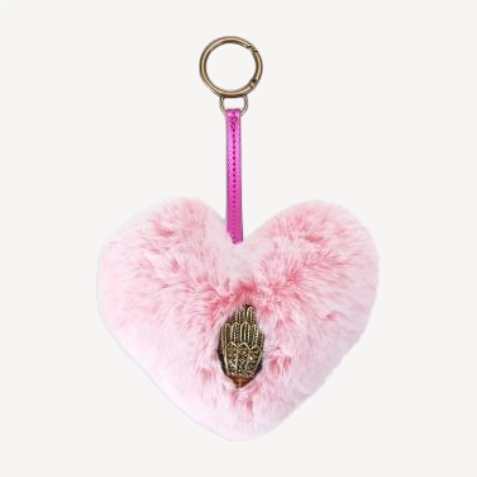 Kurt Geiger London Heart Faux Fur Bag Charm