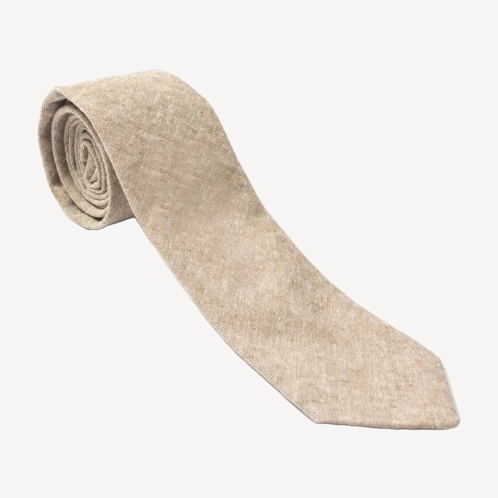 Khaki Linen Chambray Tie