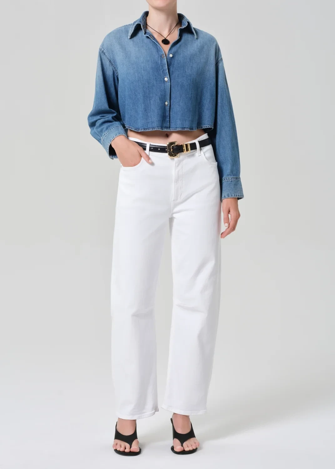 Miro Long Relaxed Jean in Soft White