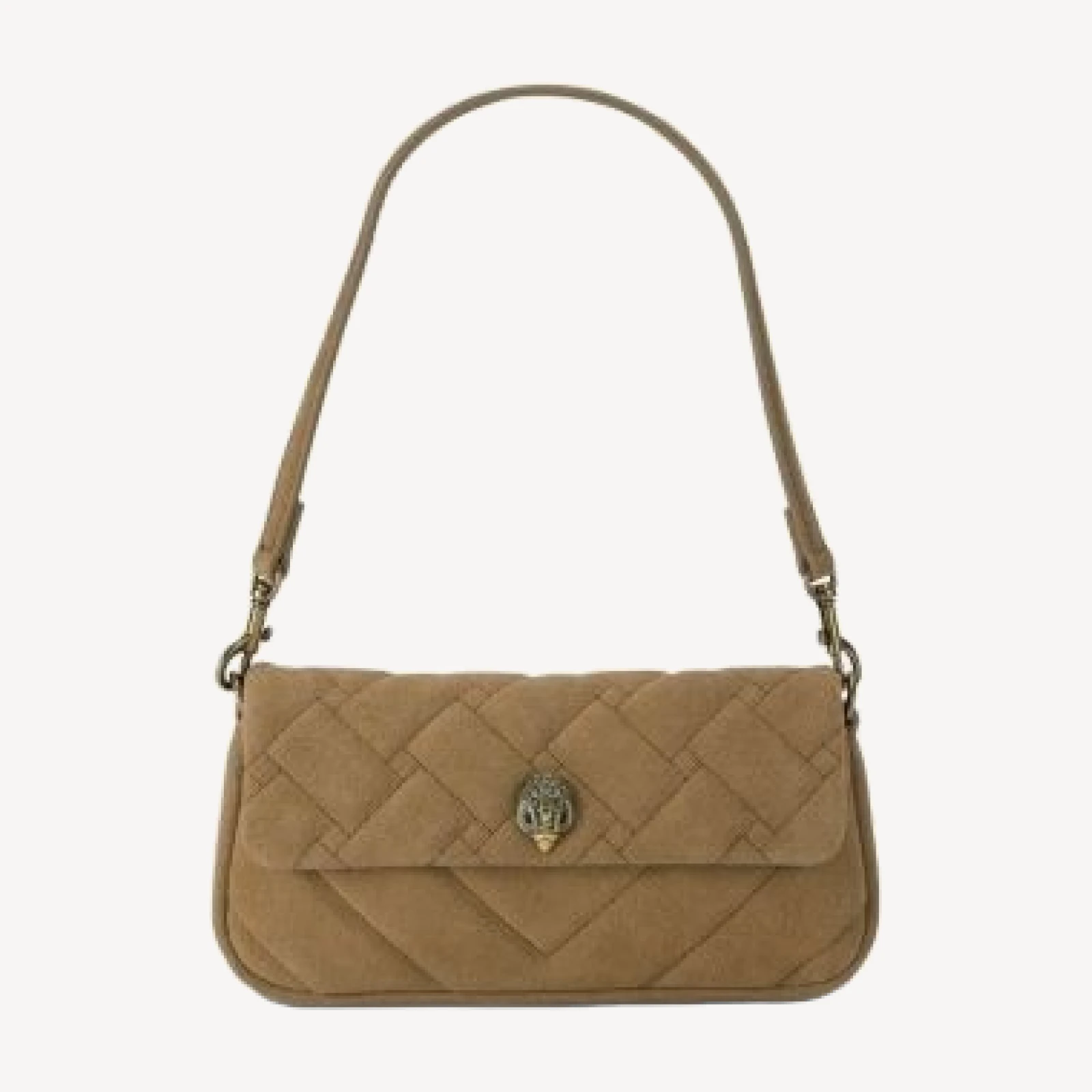 Kurt Geiger London Pickle Small Stitched Suede Shoulder Bag