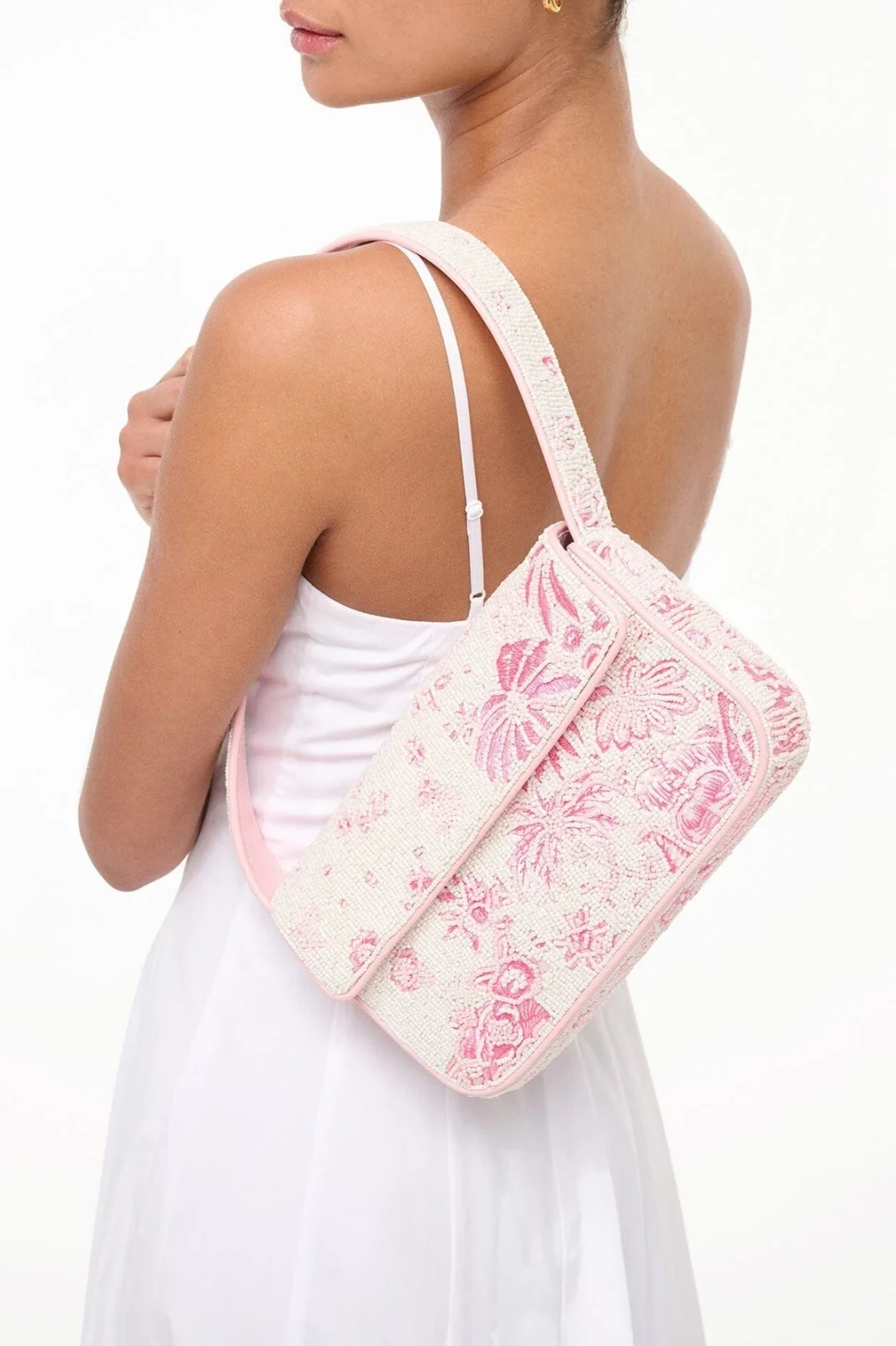 Tommy Beaded Bag | Ivory Cherry Blossom Toile, photo 2