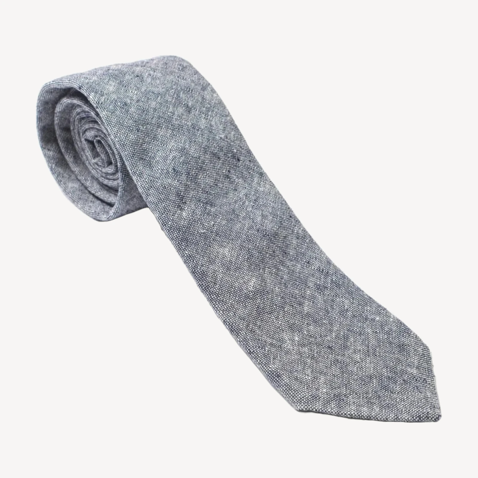 Navy Linen Chambray Tie