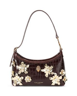 Kurt Geiger London Kurt Medium Flower Detail Embossed Leather Sling Bag