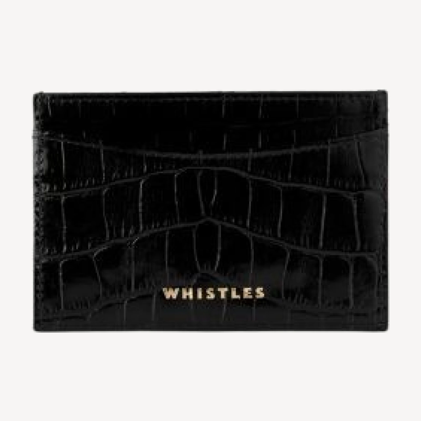 Whistles Croc Embossed Leather Card Holder