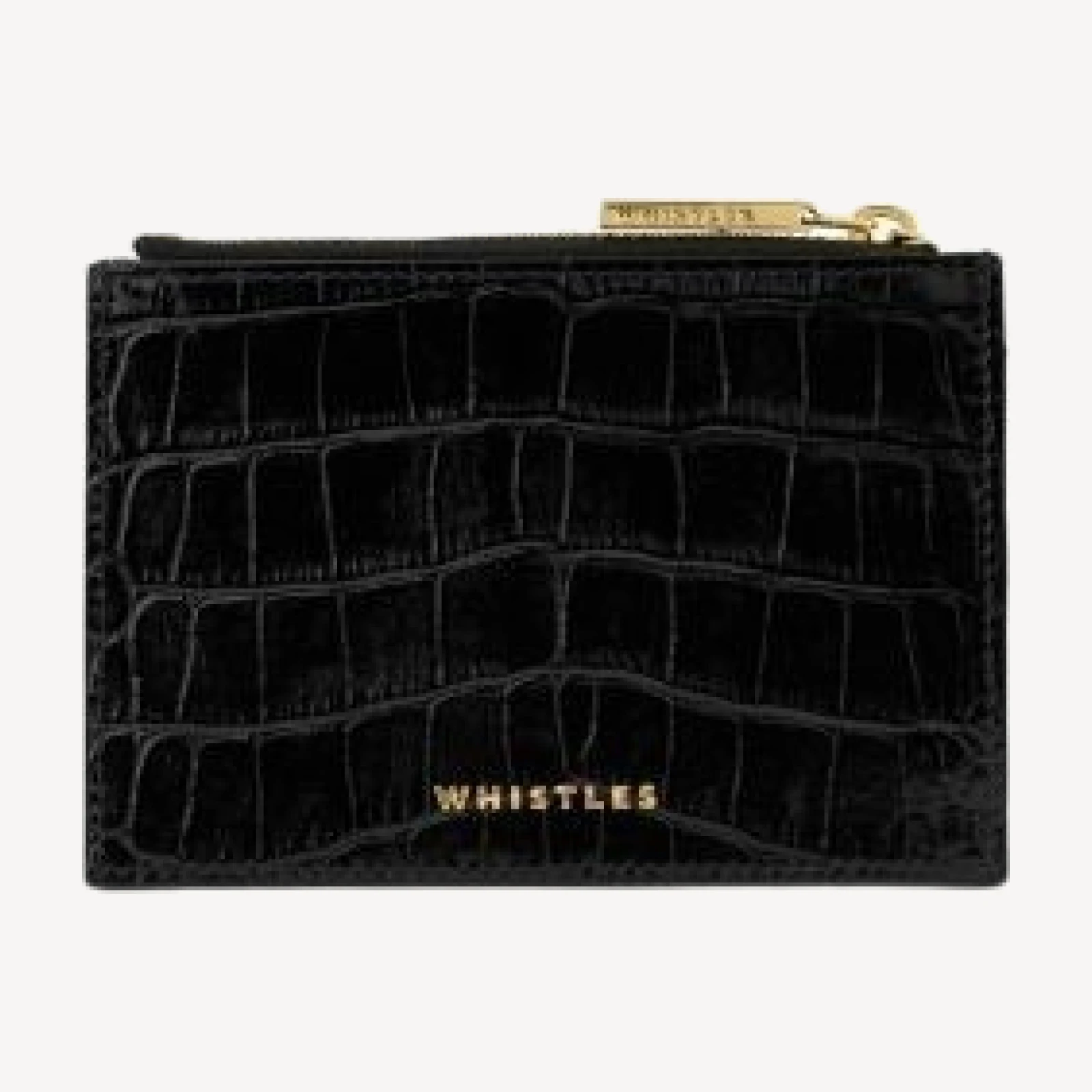 Whistles Croc Embossed Leather Coin Purse