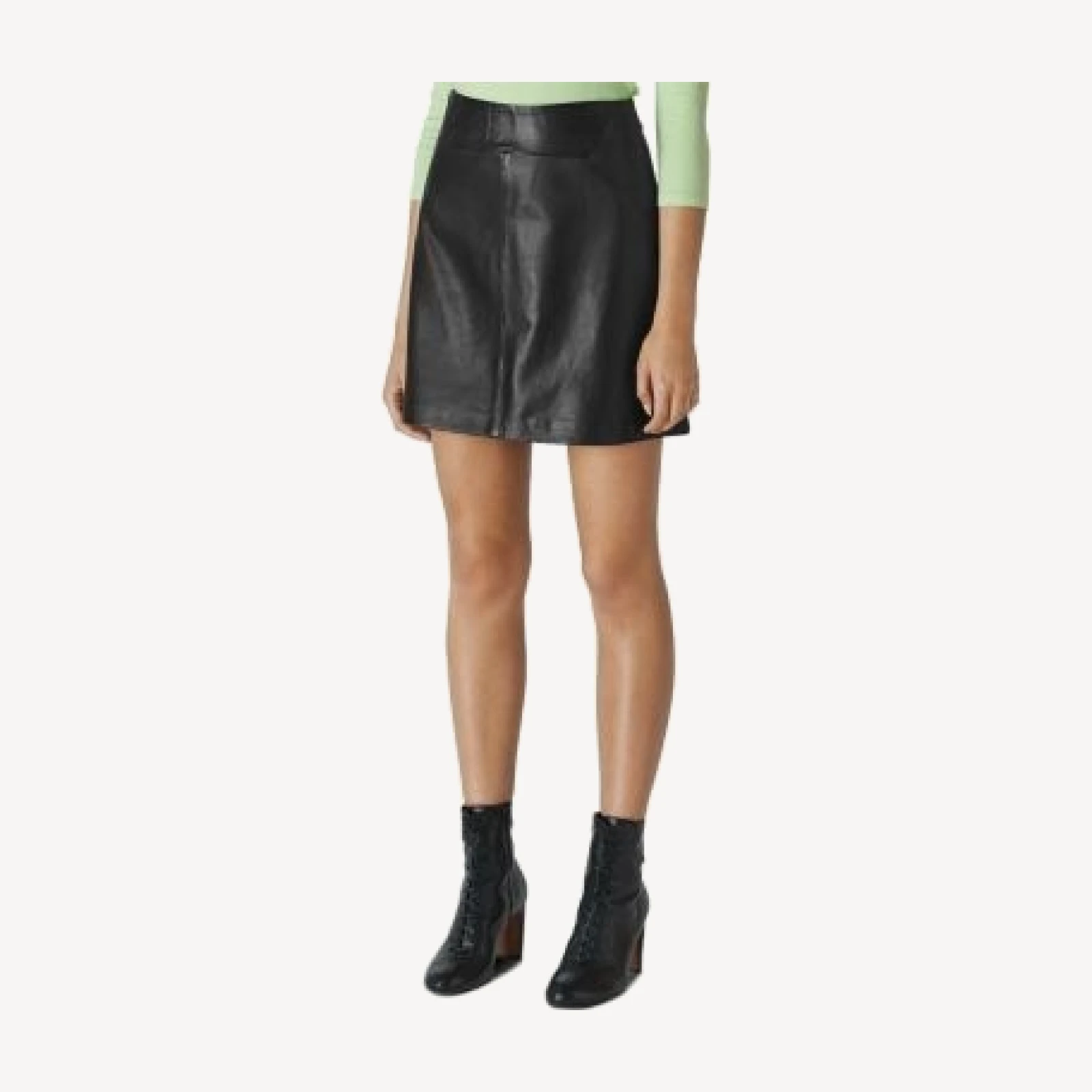 Whistles Leather Mini Skirt