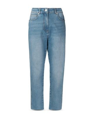 Whistles Frayed Hem Straight Jeans in Blue
