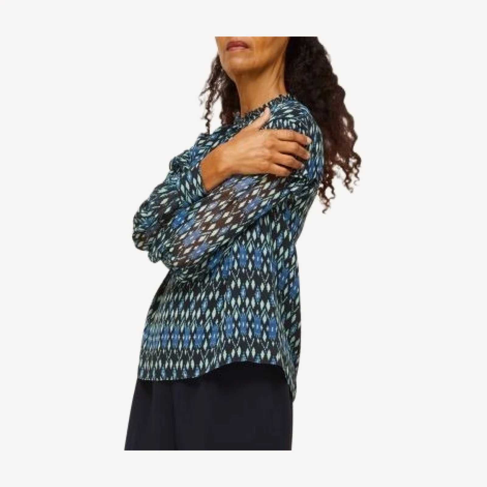 Whistles Diamond Ikat Print Blouse