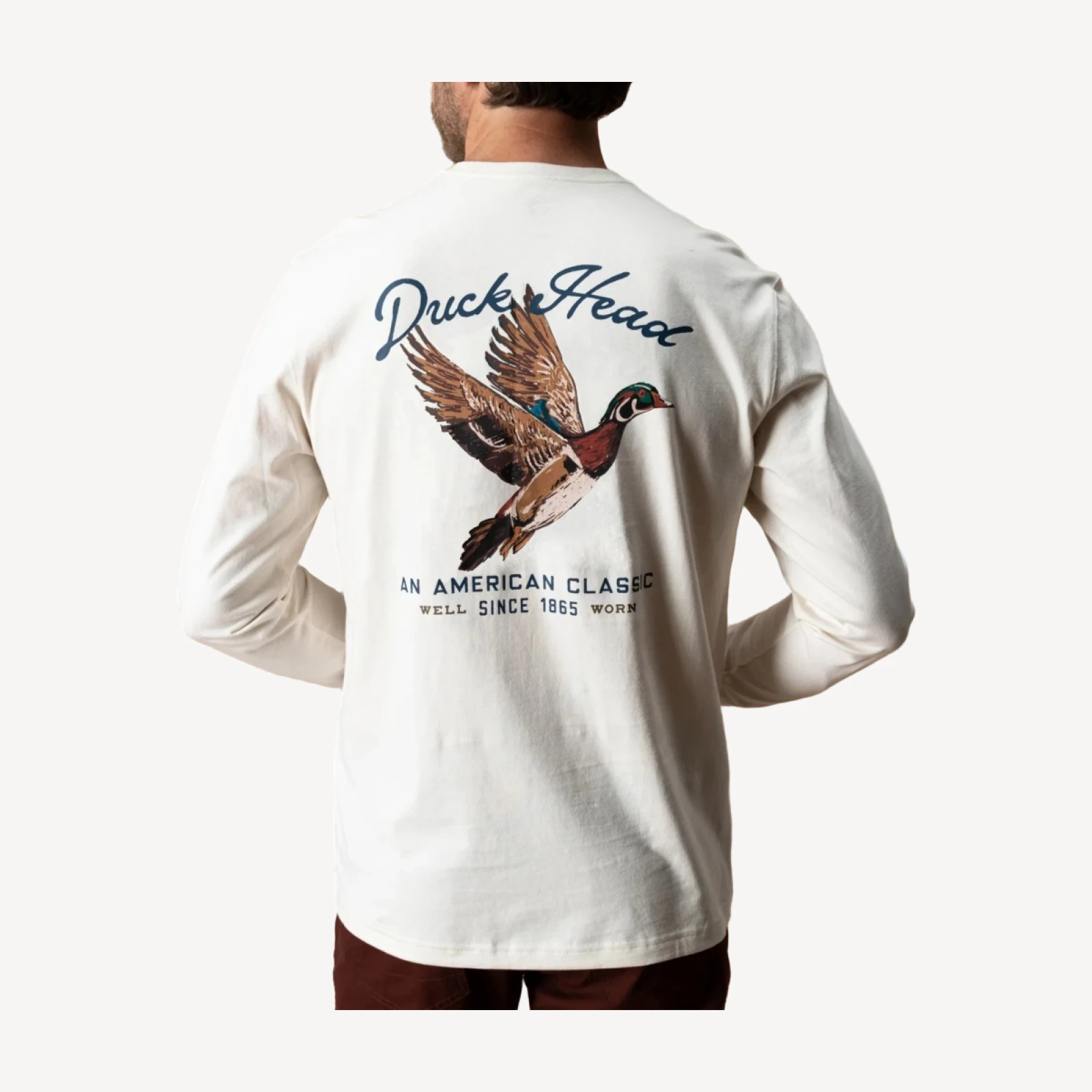 Flying Wood Duck T-Shirt - Antique White